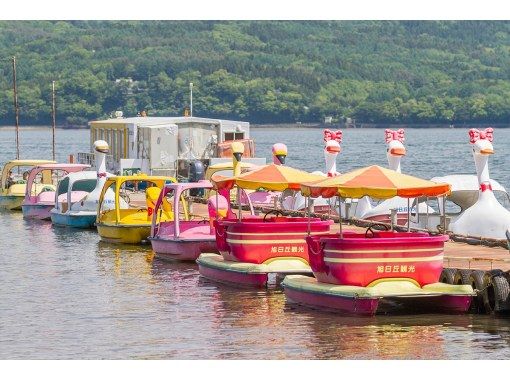 【山梨・山中湖】カップル、家族に!足漕ぎスワンボートプラン 【山梨・山中湖】カップル、家族に!足漕ぎスワンボートプラン