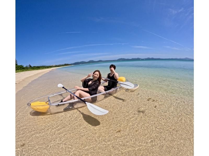 [Okinawa, Onna Village] The beautiful sea in Okinawa with a drone! Experience "Clear Kayak"