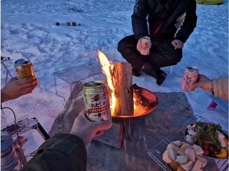 【秋田・白神山地】白神山地の麓で焚き火カフェ/手ぶら/2時間/コーヒーとマシュマロ焼き/炎を見つめてまったりリラックス