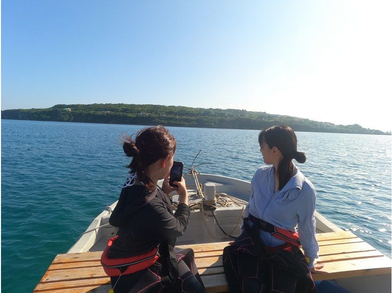 【恋の島　古宇利（こうり島）・今帰仁（なきじん）】ボート体験ダイビング（２ダイブ）　写真動画撮影プレゼントの紹介画像