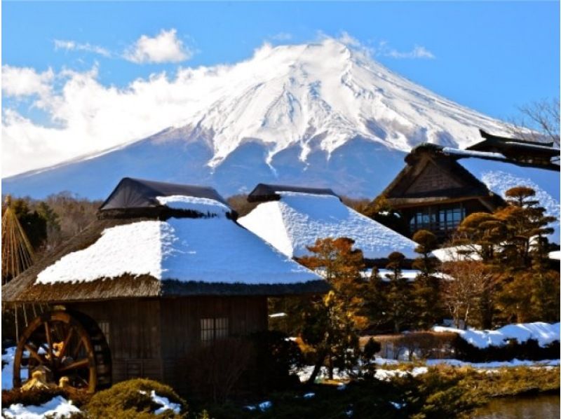 外国人にも大人気！冬景色の忍野八海と期間限定「西湖こおりまつり」観賞バスツアー～山梨名物あったかほうとう鍋の昼食付【029029‐1046】の紹介画像