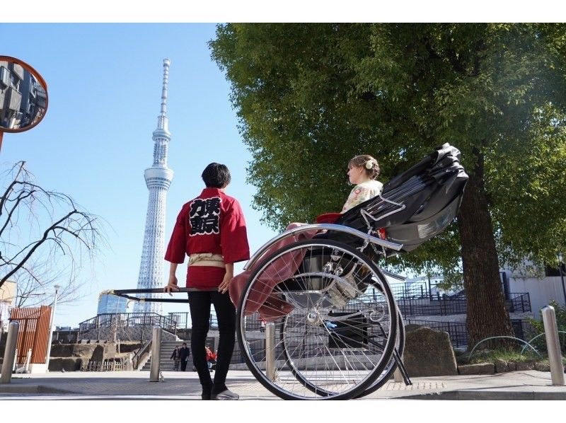 【東京・浅草】日本の伝統的乗り物 人力車 下町30分コースの紹介画像