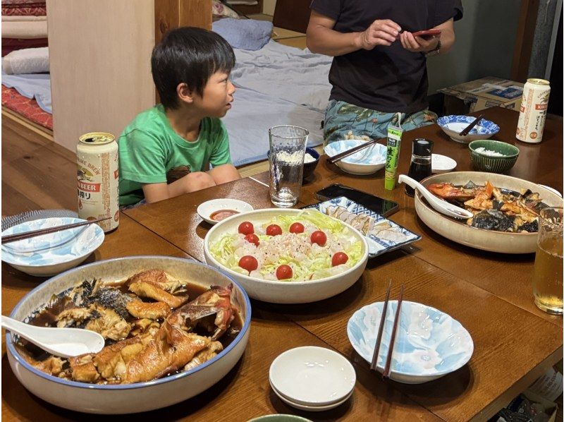 高知離島半日ツアー×２日プラン、一泊二食付き（アクティビティはスキンダイビング、魚突き、ジギング、タイラバなどから自由にお選びできます。）の紹介画像