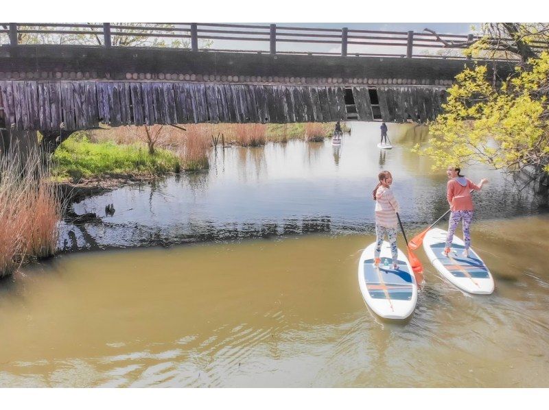 【滋賀・近江八幡】☆琵琶湖八景☆の一つ安土八幡の水郷SUPめぐり　水郷SUPクルーズ！!迷路のようなワクワク感が最高！!　1時間コースの紹介画像