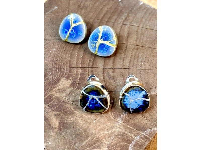 Handmade experience in Naha, Okinawa | Kintsugi earrings and earring making class | Beginners welcome [Right next to Miebashi Station!]の紹介画像