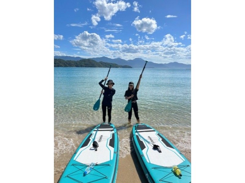 今流行りの朝活☆【福岡・糸島】《モーニングサップツアー》朝日を浴びながらサップで糸島の大自然を満喫！GoPro撮影のお写真プレゼント★の紹介画像