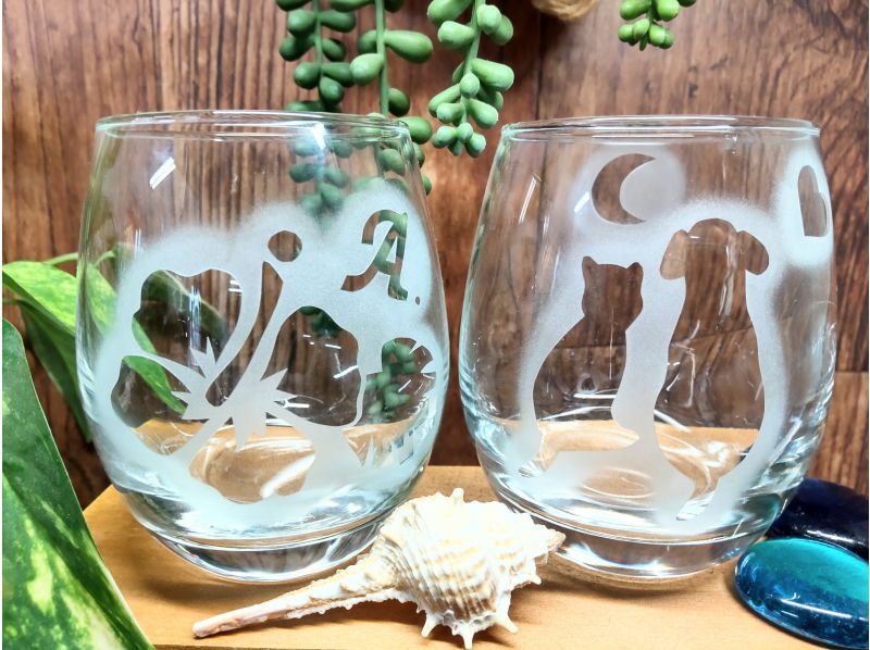 【静岡・熱海 サンドブラスト体験】グラス代込！ブラストマシーンも体験♪その場で完成♪世界にたった１つオリジナルグラス★小さなお子様でもＯＫ！の紹介画像