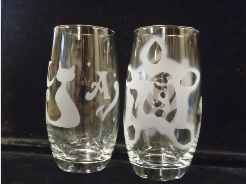 【静岡・熱海 サンドブラスト体験】グラス代込！ブラストマシーンも体験♪その場で完成♪世界にたった１つオリジナルグラス★小さなお子様でもＯＫ！の紹介画像