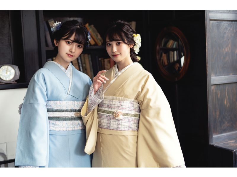 [Kyoto・Kyoto Station] November only! Full experience from 8am! Full kimono set & hair set & dressing includedの紹介画像