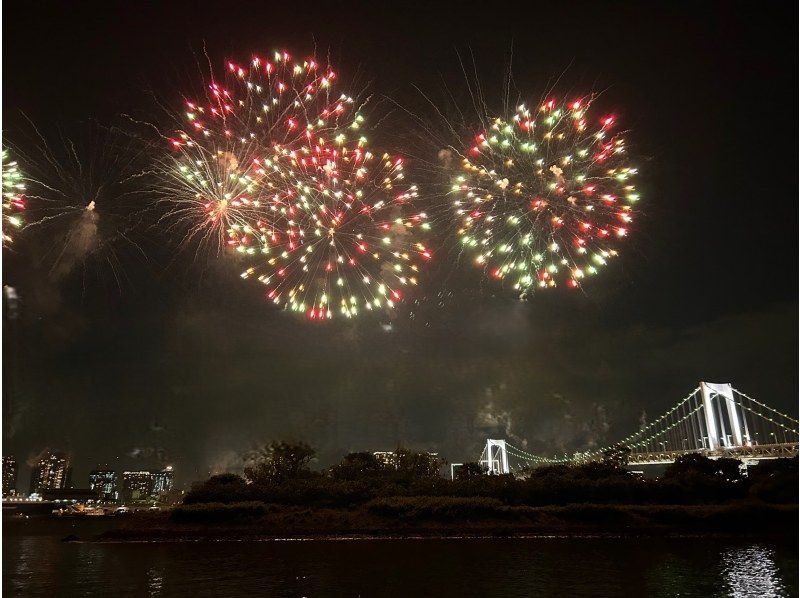 [Tokyo Odaiba Rainbow Fireworks Viewing Private Cruise 120 Minutes Plan] Etchujima → Rainbow Bridge → Odaiba Marine Park → Etchujima Course ☆彡の紹介画像