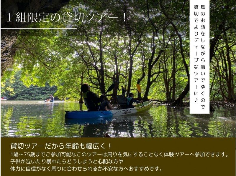 【石垣島/送迎可】人気のツアーを貸切に！宮良川マングローブカヤック♪干潟散策もできちゃう♪◆撮影付き◆貸切プランの紹介画像