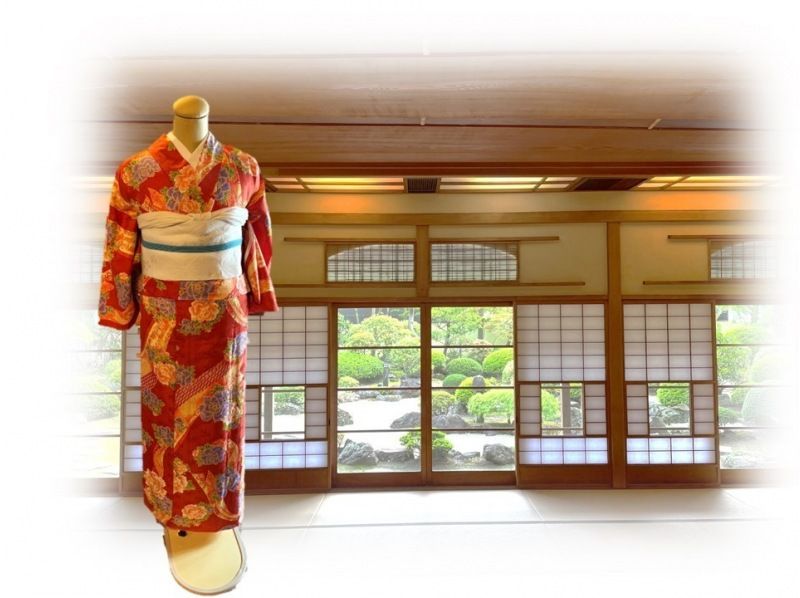 【아키타·노시로시】 나라 등록 유형 문화재 “구료정 금 용”에서 기모노 세트 렌탈·착용&헤어 세트の紹介画像