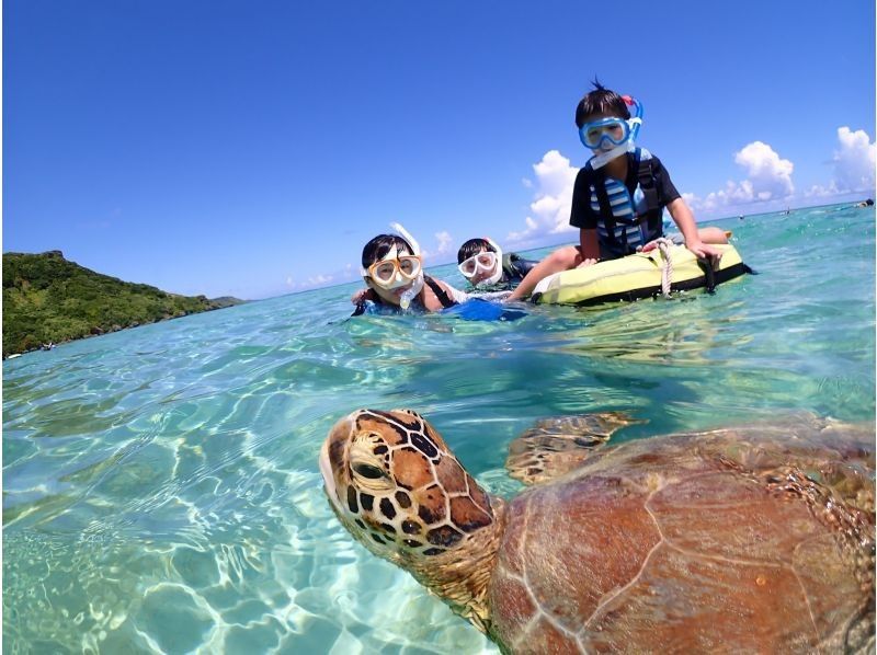 宮古島/送迎可能【1組限定/1歳〜】ウミガメと過ごす特別な2時間！完全貸切でプライベートシュノーケリング！写真データ増量！・お子様大歓迎！の紹介画像