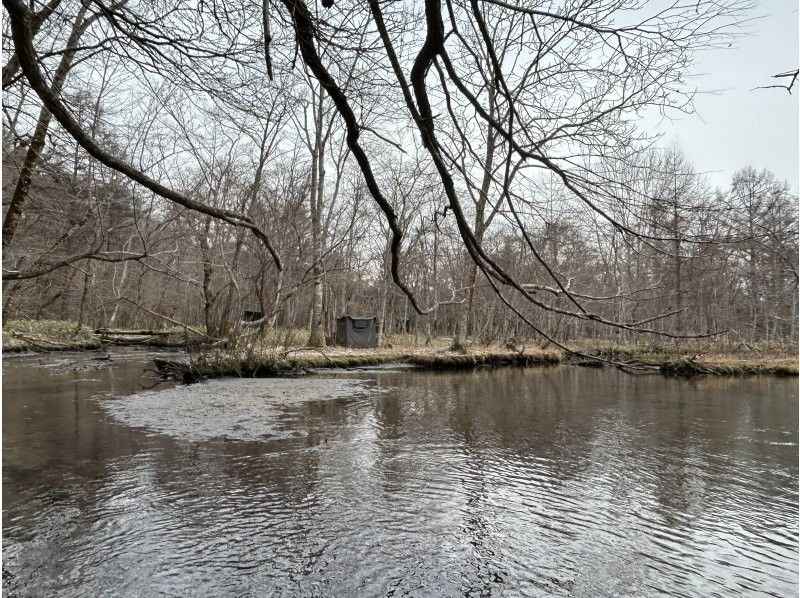 [Hokkaido, Chitose River] {Winter Canadian Canoe Course Only Available from December to Mid-March} Take a leisurely ride down the river while enjoying the clear winter river, air, and snowy scenery!の紹介画像