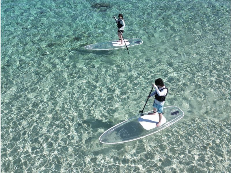 [Okinawa main island, northern part, Nakijin village] Drone photography is also available! Clear SUP 60 minute courseの紹介画像