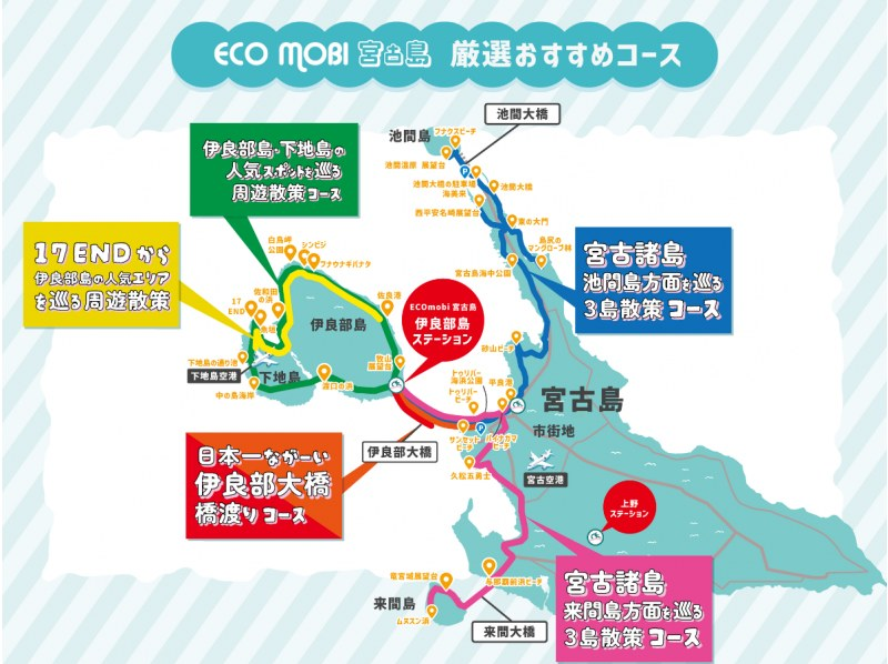 #3 Miyakojima sightseeing by car and electric mobile ★ 3-hour course around the island from 17END to the popular areas of Irabujima ★ Phone reservations available on the day! People without driver's licenses can freely explore the island.の紹介画像