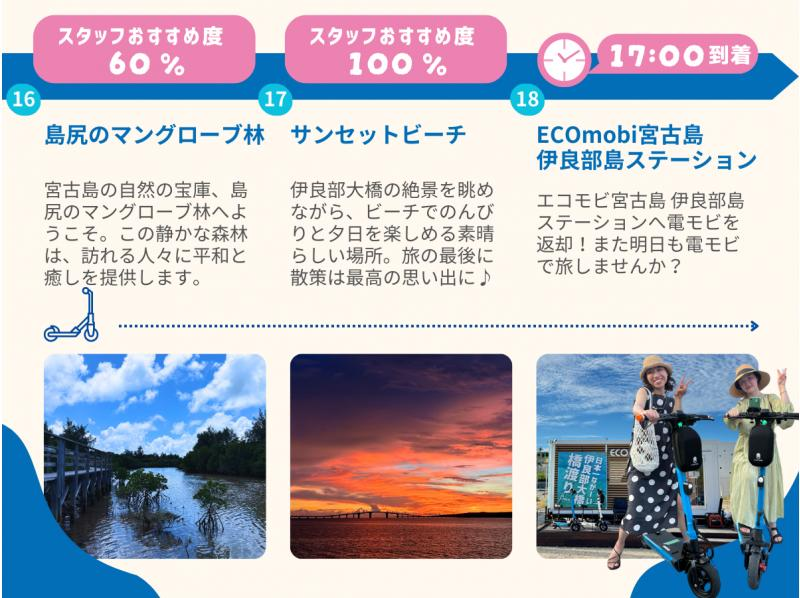 【沖縄・宮古島】電モビで巡る宮古島観光！宮古諸島  池間島方面を巡る３島散策6時間コース！当日電話予約OK！免許証の無い方も自由に島内観光を楽しめます