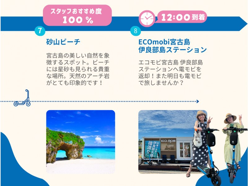 #4電モビで巡る宮古島観光★宮古諸島  池間島方面を巡る３島散策3時間コース★当日電話予約OK！免許証の無い方も自由に島内観光を楽しめます♪の紹介画像