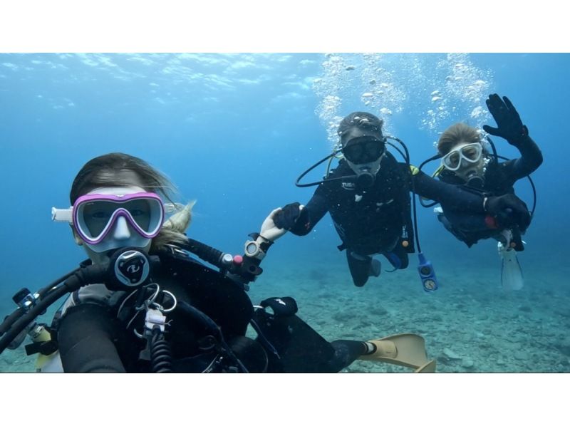 [Okinawa, Onna Village] High probability! Boat experience diving where you can meet sea turtles Half-day 2 dives Wonderful video shooting planの紹介画像