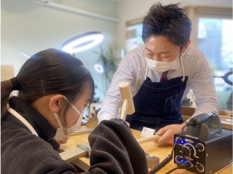 【鳥取・鳥取市】手作りペアリング！シルバー/K10ピンクゴールドのペアリングが手作りできる〜カップル・お友達同士で！（JR鳥取駅すぐ）～