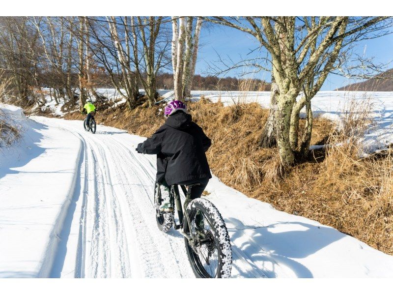 【長野・姫木平/鷹山】雪上マウンテンバイクで自然を存分に楽しもう！自転車乗れたらOK！初心者・ファミリー・女性も大歓迎！2名以上はお得！の紹介画像