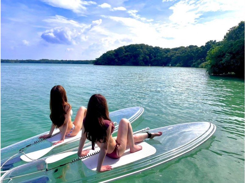 [Ishigaki Island/Half-day] Spectacular views! Kabira Bay Clear SUP & Blue Cave Exploration & Sea Turtle Snorkeling with a 99.9% chance of encountering sea turtles. Same-day reservations accepted! A very popular tour for couples and girls' trips.の紹介画像