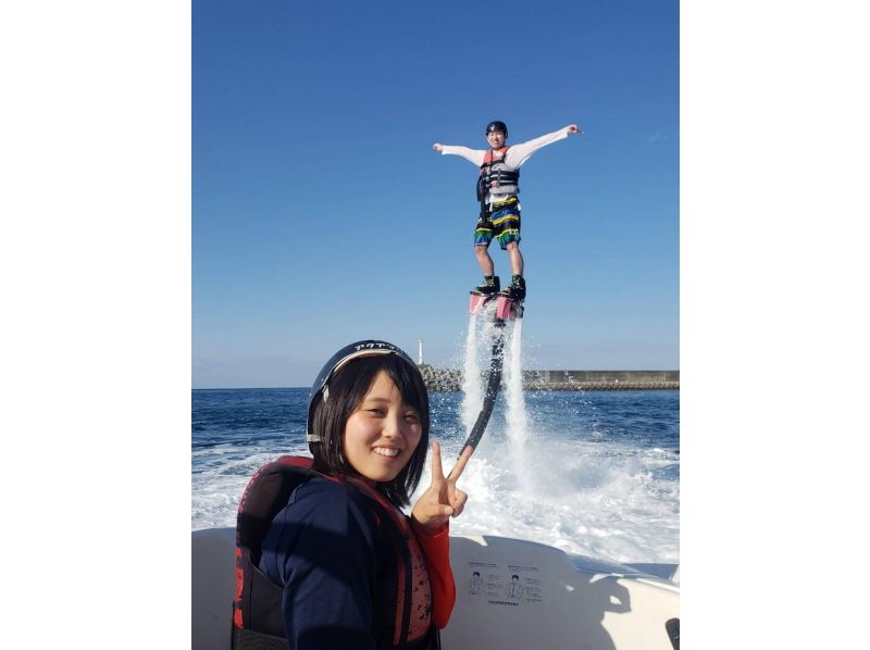 [专用船上的Flyboard] 晒ins！ 360°C相机照片免费赠送☆空手OK（可租用潜水服）の紹介画像