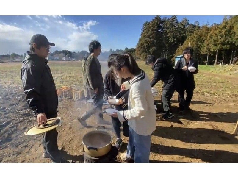 [Chiba, Chiba City] An agricultural experience event that includes farming, harvesting, rice planting, and rice harvesting! Agricultural experience that is soothing in nature & cooking rice in a rice cooker with a hagama and firewoodの紹介画像