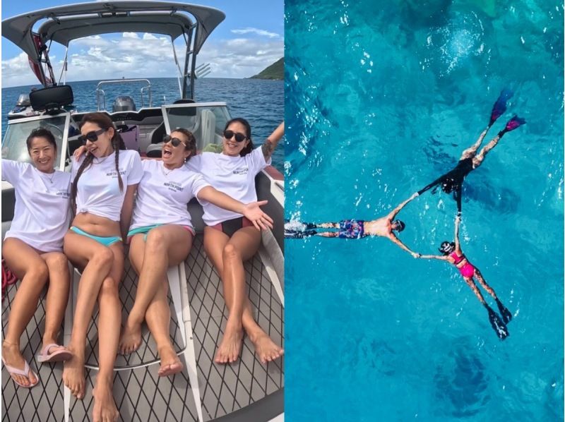 【沖縄・伊平屋島/半日】クルーズボート（貸切り☆3時間プラン）シュノーケル＆スキンダイビングなど遊び方自由！《送迎無料》グループ旅行に最適☆の紹介画像