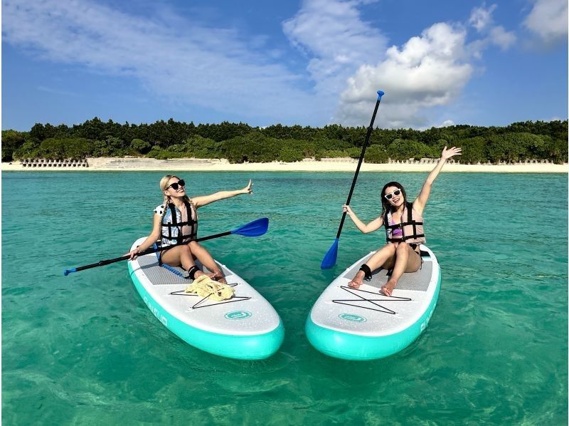 [Miyakojima / Spectacular SUP with transportation] {I really want to keep it a secret} Experience SUP in the crystal clear Miyako blue waters!! ★Free photo data★Plan detailsの紹介画像