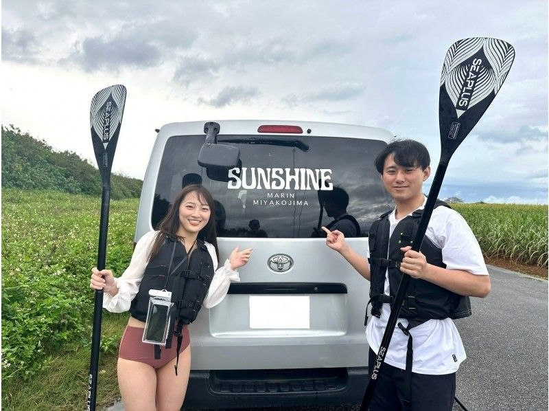 [宫古岛 / 绝美的 SUP 景色 / 提供接送服务] {1 岁至 70 岁均可参加！} 在清澈的宫古岛蓝色海水中体验 SUP！ ！ ★免费照片数据★の紹介画像