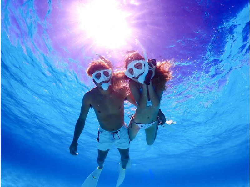 【宮古島】八重干瀬まで最短・池間島出航！ドローン撮影・写真データに自信あり！日本最大級のサンゴ礁で泳ぐヤビジ半日シュノーケル《少人数制》の紹介画像