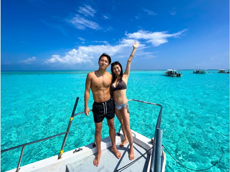 [Miyakojima] Departing from Ikema Island, the shortest route to Yaebiji! We are confident in our drone photography and photo data! A half-day skin diving tour of Japan's largest coral reef (small group size)の紹介画像