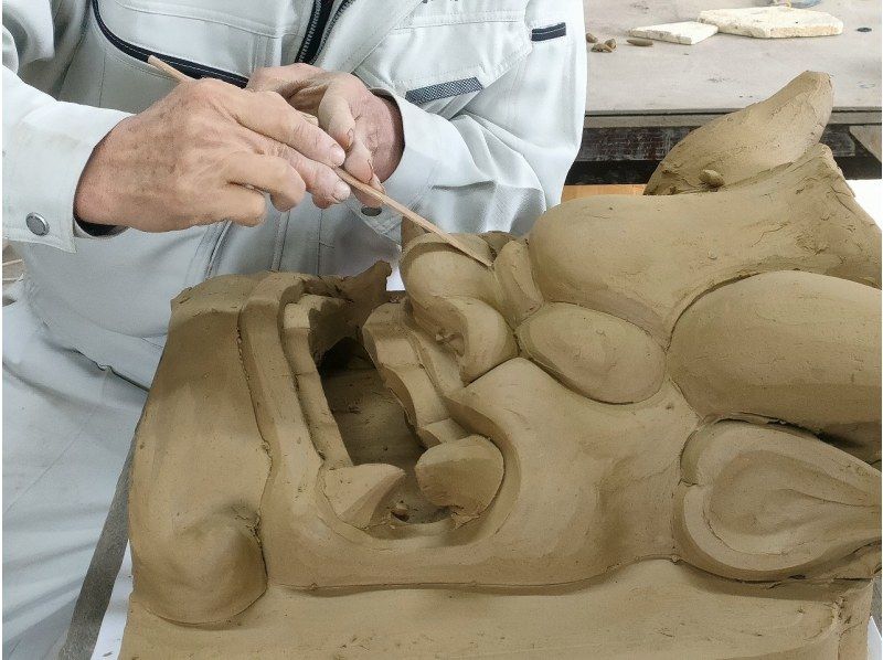 [Hyogo, Himeji City] Limited to one group per day. Experience making traditional Japanese onigawara tiles! Individual instruction from a veteran instructor!の紹介画像