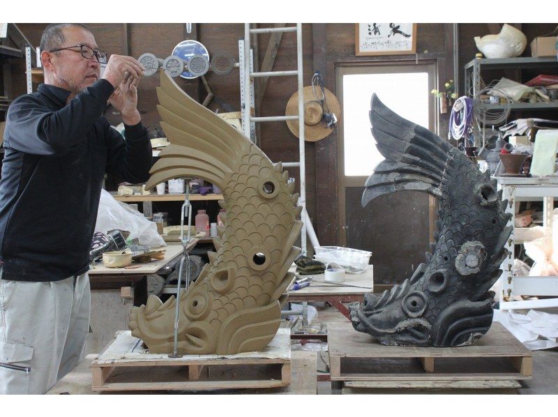 [Hyogo, Himeji City] Limited to one group per day. Experience making traditional Japanese onigawara tiles! Individual instruction from a veteran instructor!の紹介画像