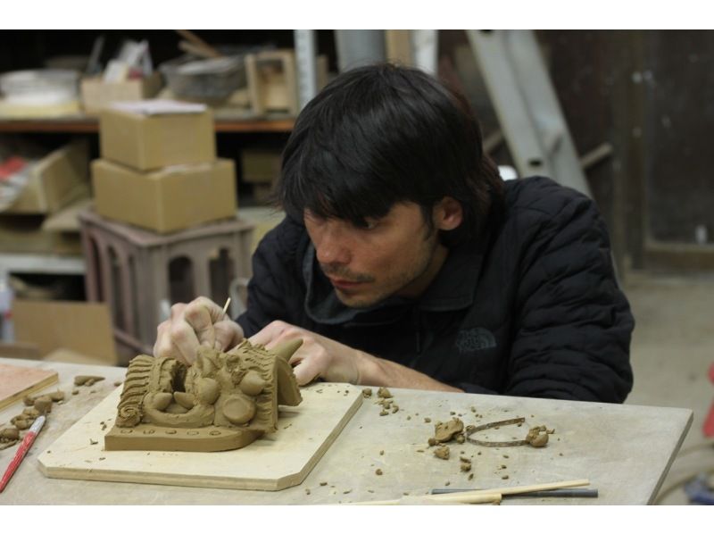 [Hyogo, Himeji City] Limited to one group per day. Experience making traditional Japanese onigawara tiles! Individual instruction from a veteran instructor!の紹介画像