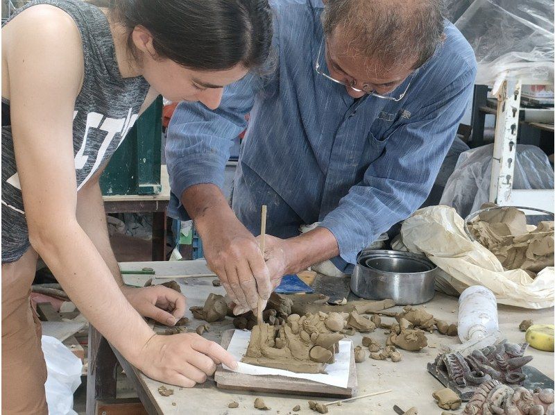 【兵庫・姫路市】１日１グループ限定　日本の伝統ある鬼瓦製作体験！ベテラン講師が個別指導！の紹介画像