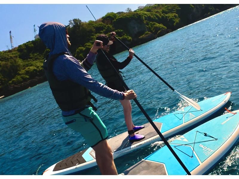 【今帰仁村、古宇利島、美ら海水族館、名護市周辺開催】冬の人が少ない美ら海を完全貸切♪オフシーズン限定SUPクルージング♪（ウェット無料貸出）の紹介画像