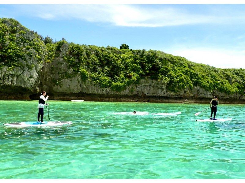 【今帰仁村、古宇利島、美ら海水族館、名護市周辺開催】冬の人が少ない美ら海を完全貸切♪オフシーズン限定SUPクルージング♪（ウェット無料貸出）の紹介画像