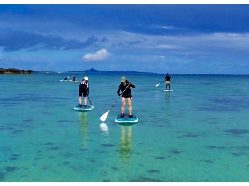 【今帰仁村・古宇利島・美ら海水族館、名護市周辺開催】オフシーズンの海を独り占め♪ 完全貸切ちょこっとSUP体験♪ （ウェット無料レンタル♪）の紹介画像