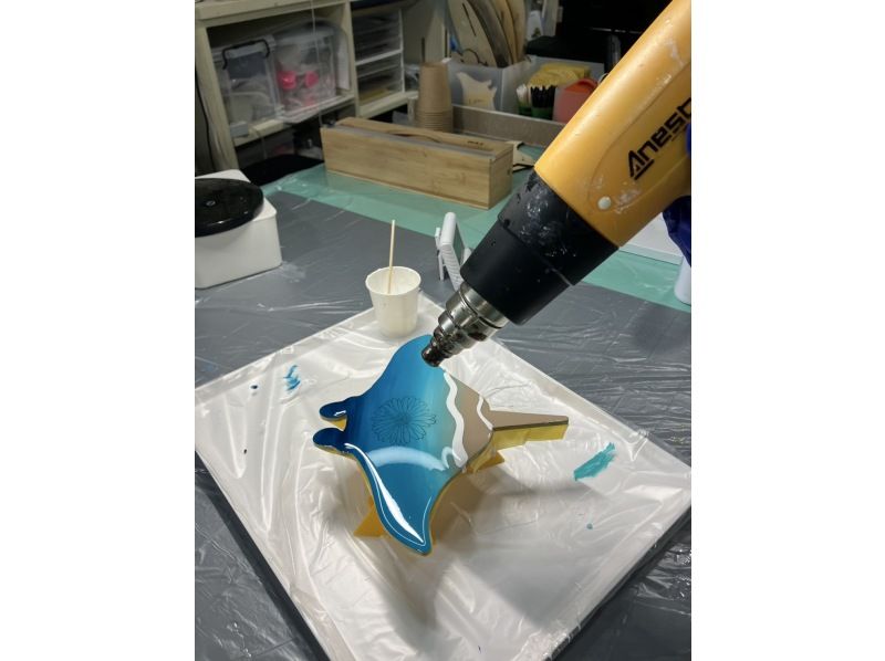 [Okinawa, Ishigaki Island] Create your own ocean! Choose from our selection of boards, manta rays, and sea turtles. Yaeyama Ocean Resin Artの紹介画像