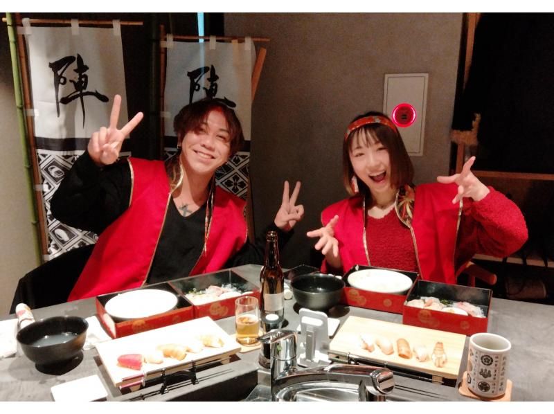 Sushi Entertainment SHOGUN Challenge Course in Asakusa (Free 3-course appetizer) (Free drink/Japanese tea & water) (Dessert included)の紹介画像