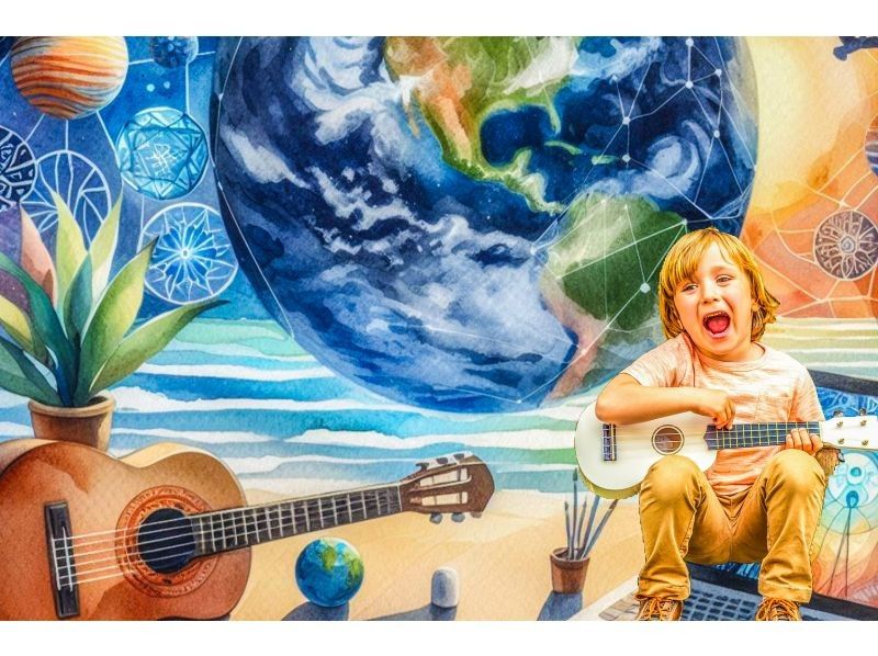 別府海景音樂課：烏克麗麗、吉他、手碟+溫泉の紹介画像