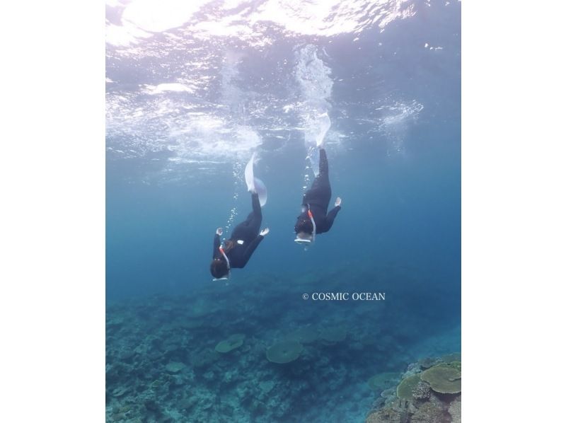 【沖縄本部町・瀬底島】目指せマーメイド！バナナボートで行くスキンダイビング☆12月限定シーズン割引実施中☆美ら海水族館の行き帰りにの紹介画像