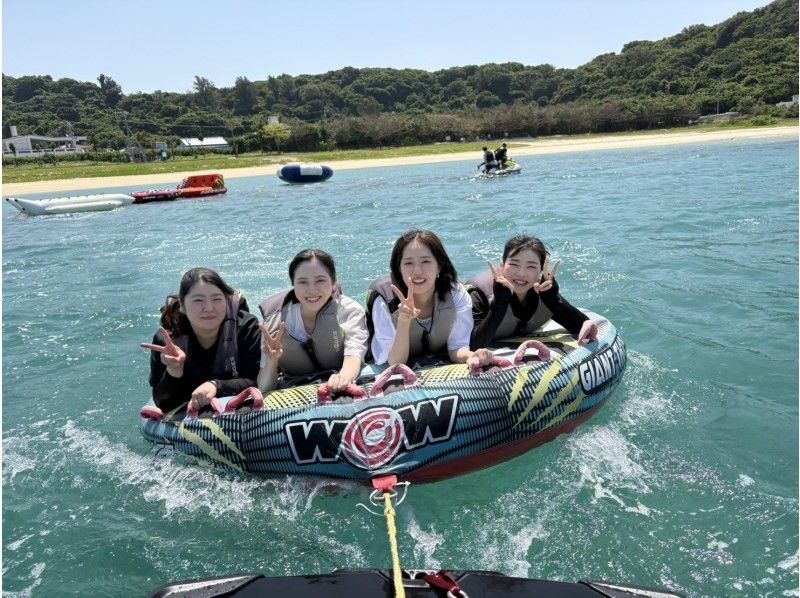 【那覇・浦添】沖縄最安値！”完全貸切”乗り合せ一切なし！最新トーイングチューブ6種類の中から2種類選べる！の紹介画像
