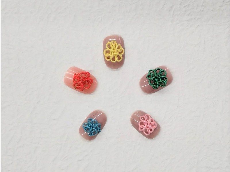 [Kyoto, Shijo Omiya] ★Let's tie traditional Mizuhiki to nail tips and add a Japanese-style decoration☆Special discount for May and June for new plans♪の紹介画像