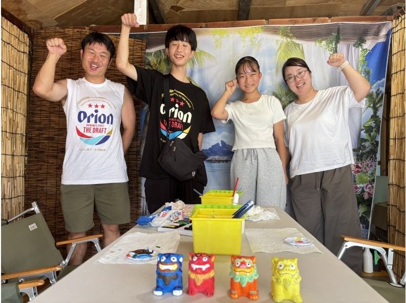 面向海外遊客【沖繩、今歸仁】古民居租借～風獅爺繪畫體驗僅限1組☆在被福木樹環繞的古民居里，畫一隻世界上獨一無二的可愛風獅爺！の紹介画像