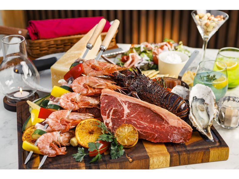 【名古屋】昼飲みランチプラン！ビアガーデン＆贅沢地中海BBQ！2H飲み放題付きコース～絶景！MIRAIタワーを一望できる最上階テラス～の紹介画像