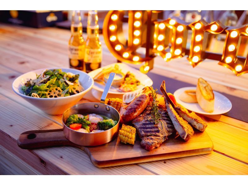 【나고야】《이세 새우 첨부》비어 가든 & 사치 지중해 BBQ! 2H 음료 무제한 첨부～MIRAI 타워를 한눈에 볼 수 있는 최상층 테라스～6월 전용 플랜の紹介画像