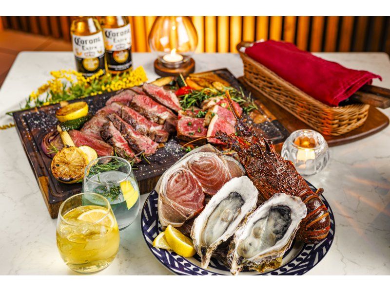 [นาโกย่า] สวนเบียร์และบาร์บีคิวเมดิเตอร์เรเนียนสุดหรูพร้อมล็อบสเตอร์! รวมเครื่องดื่มไม่อั้น 2 ชั่วโมง - ระเบียงชั้นบนสุดพร้อมวิวพาโนรามาของ MIRAI Tower - แผนเดือนมิถุนายน กรกฎาคม สิงหาคม กันยายนの紹介画像